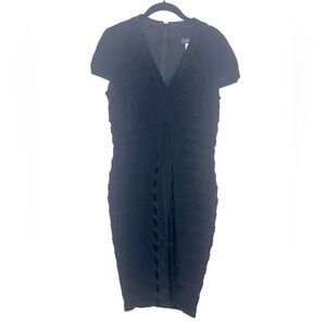 TADASHI SHOJI Black Pleated Dress